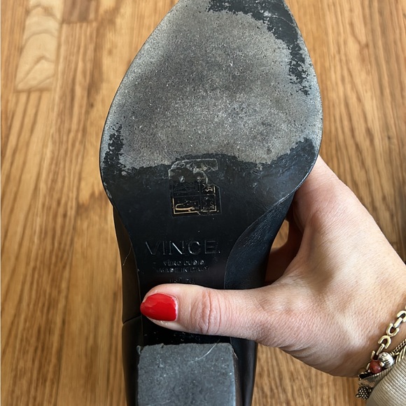 Vince black leather ankle boots EUC - Picture 6 of 6